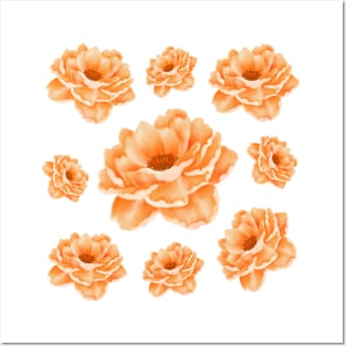 Orange Rose Decor Posters and Art